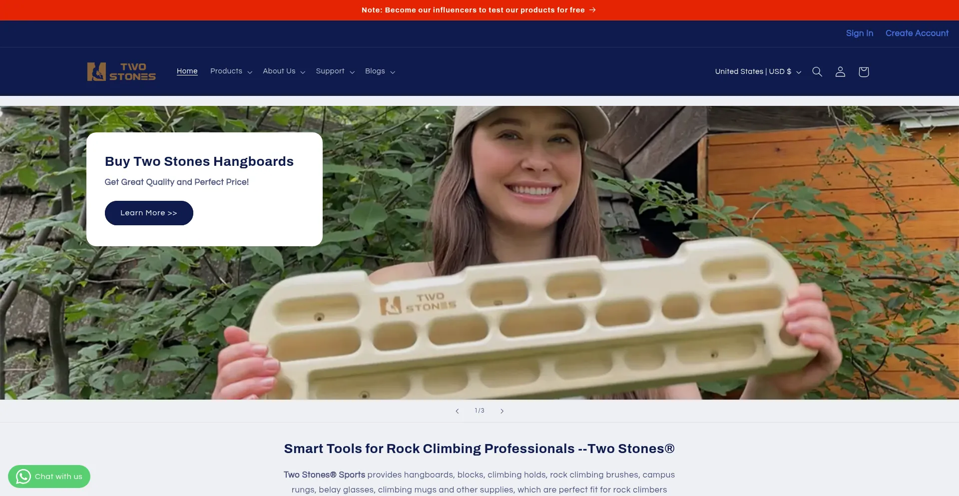 Twostonesclimbing.com