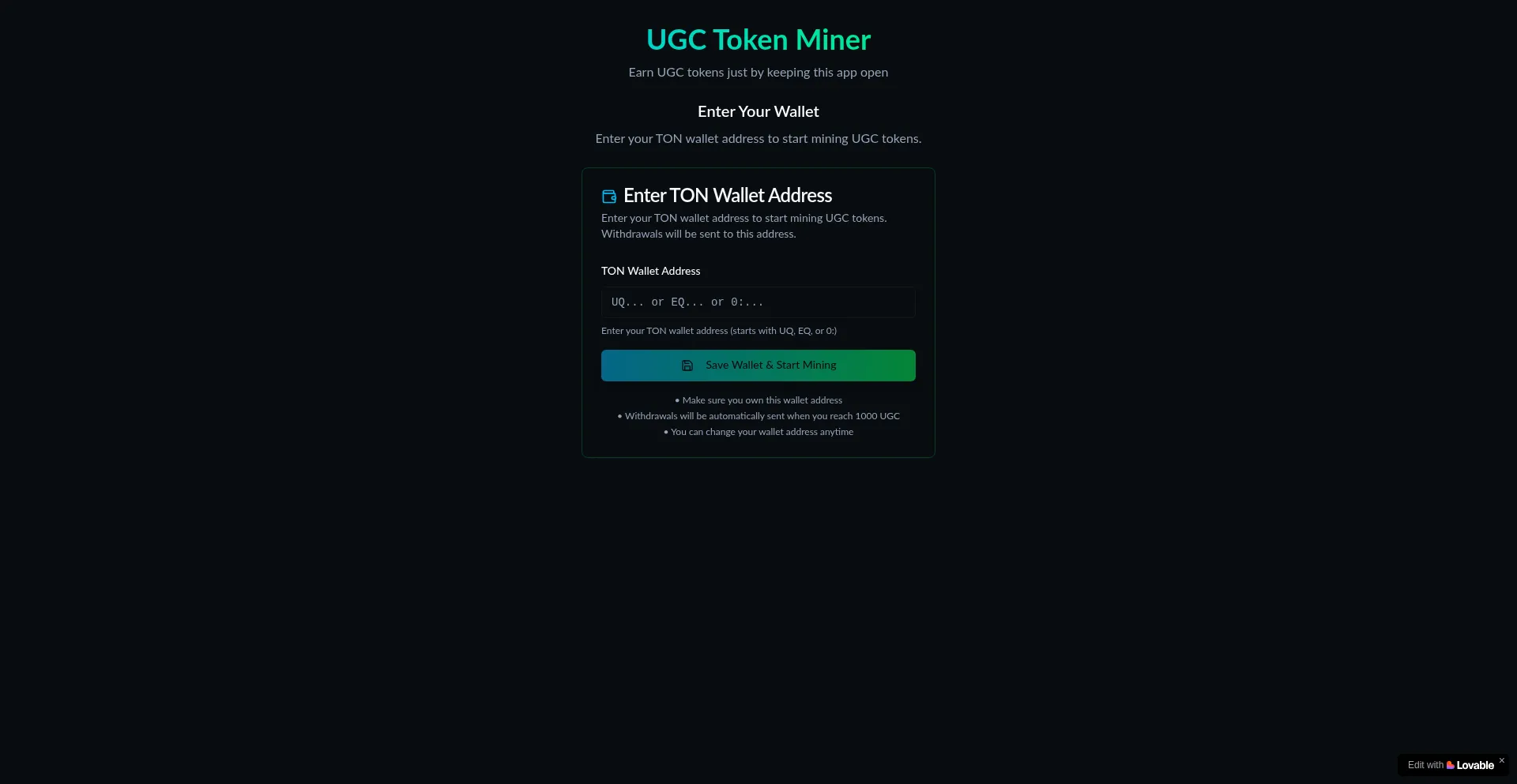 Ugc-idle-miner.lovable.app est-il Sûr et Fiable ?