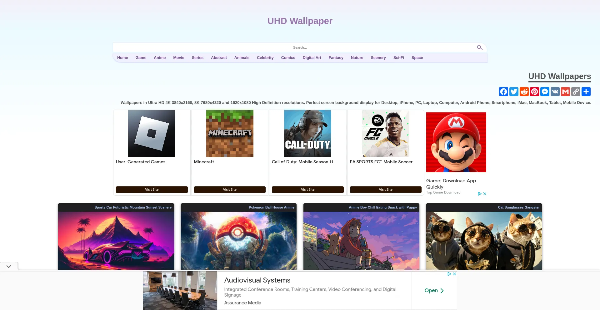 Website screenshot of Uhdpaper.com