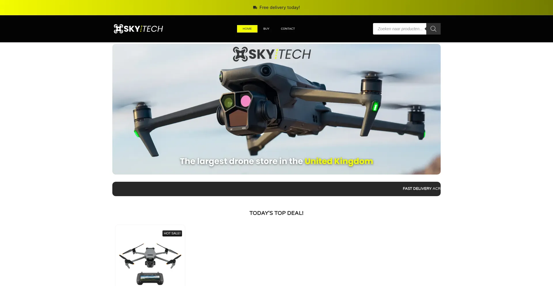 Website screenshot of Uk-skytech.com