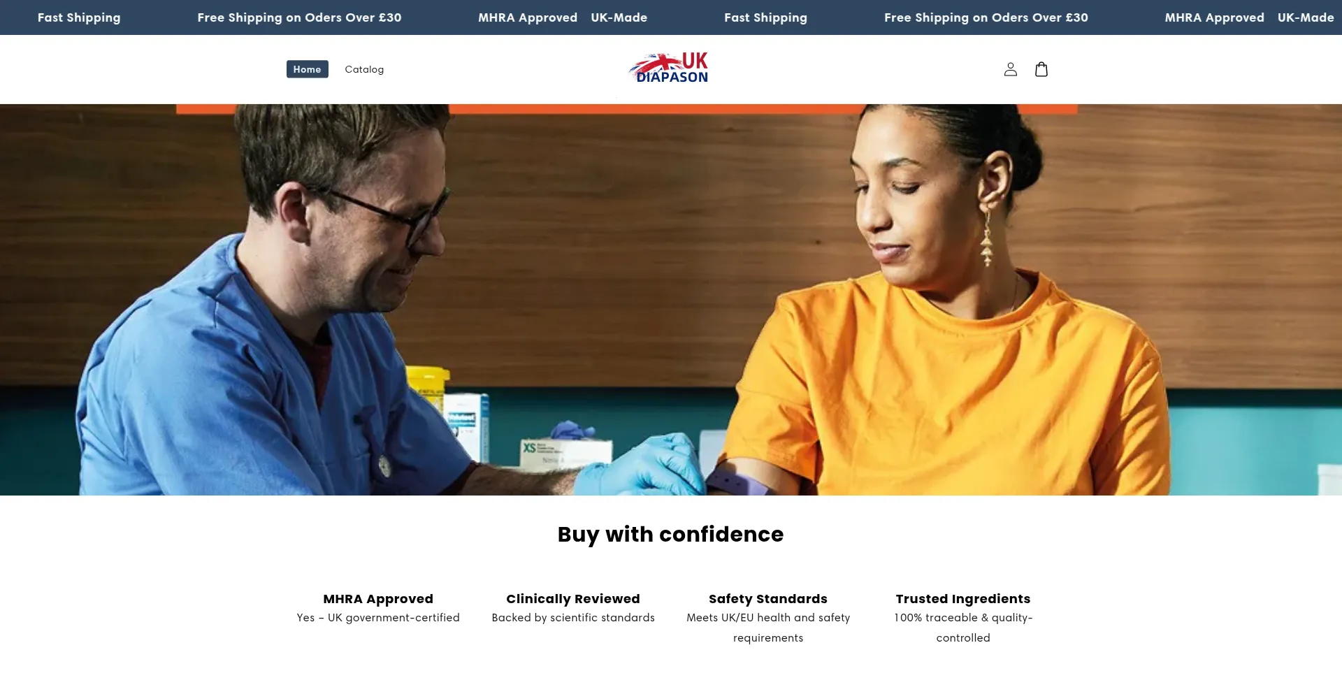 Website screenshot of Ukdiapason.com