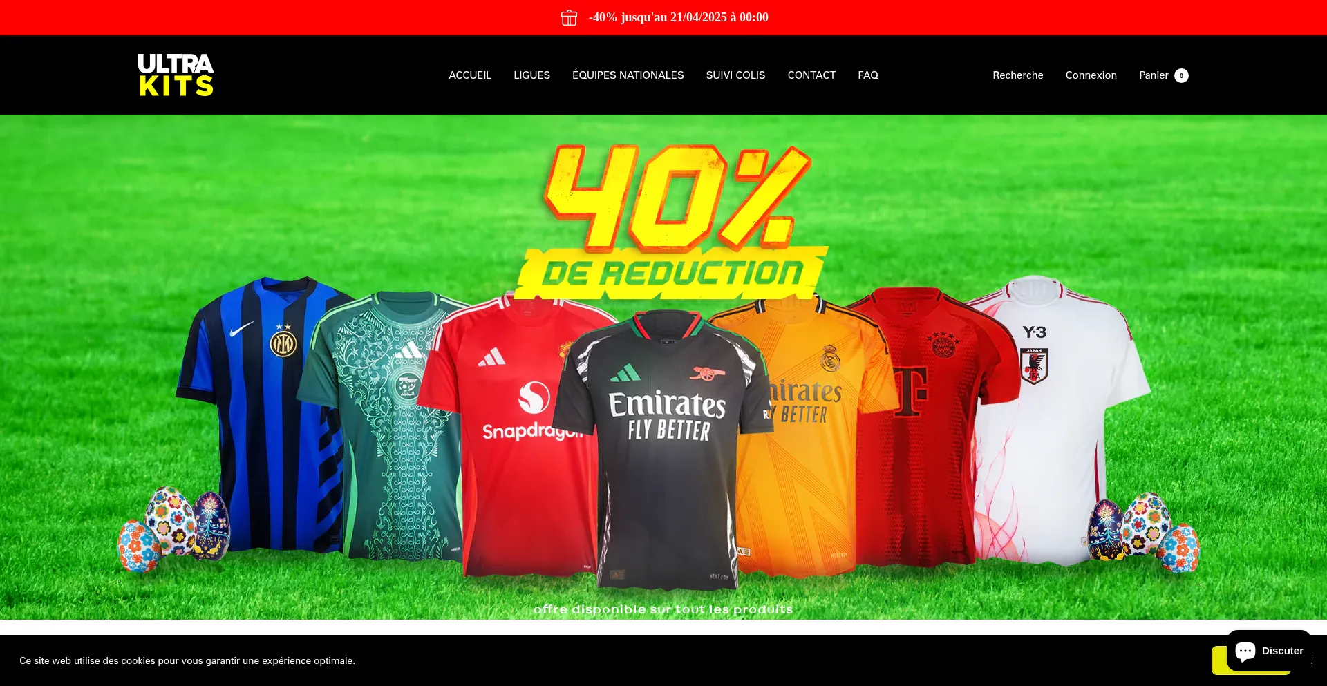 Website screenshot of Ultrakits.fr