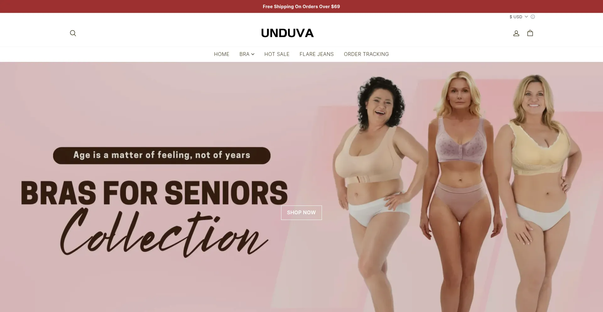 Website screenshot of Unduva.com