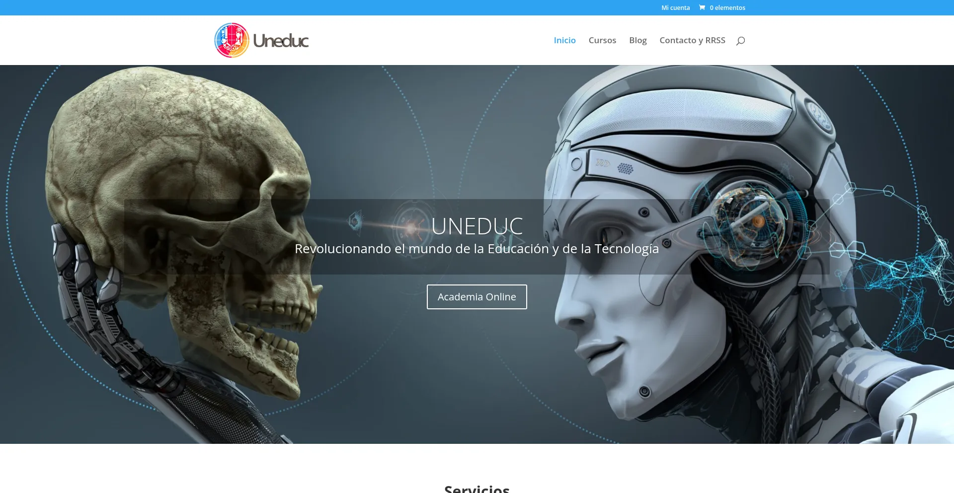 Website screenshot of Uneduc.org