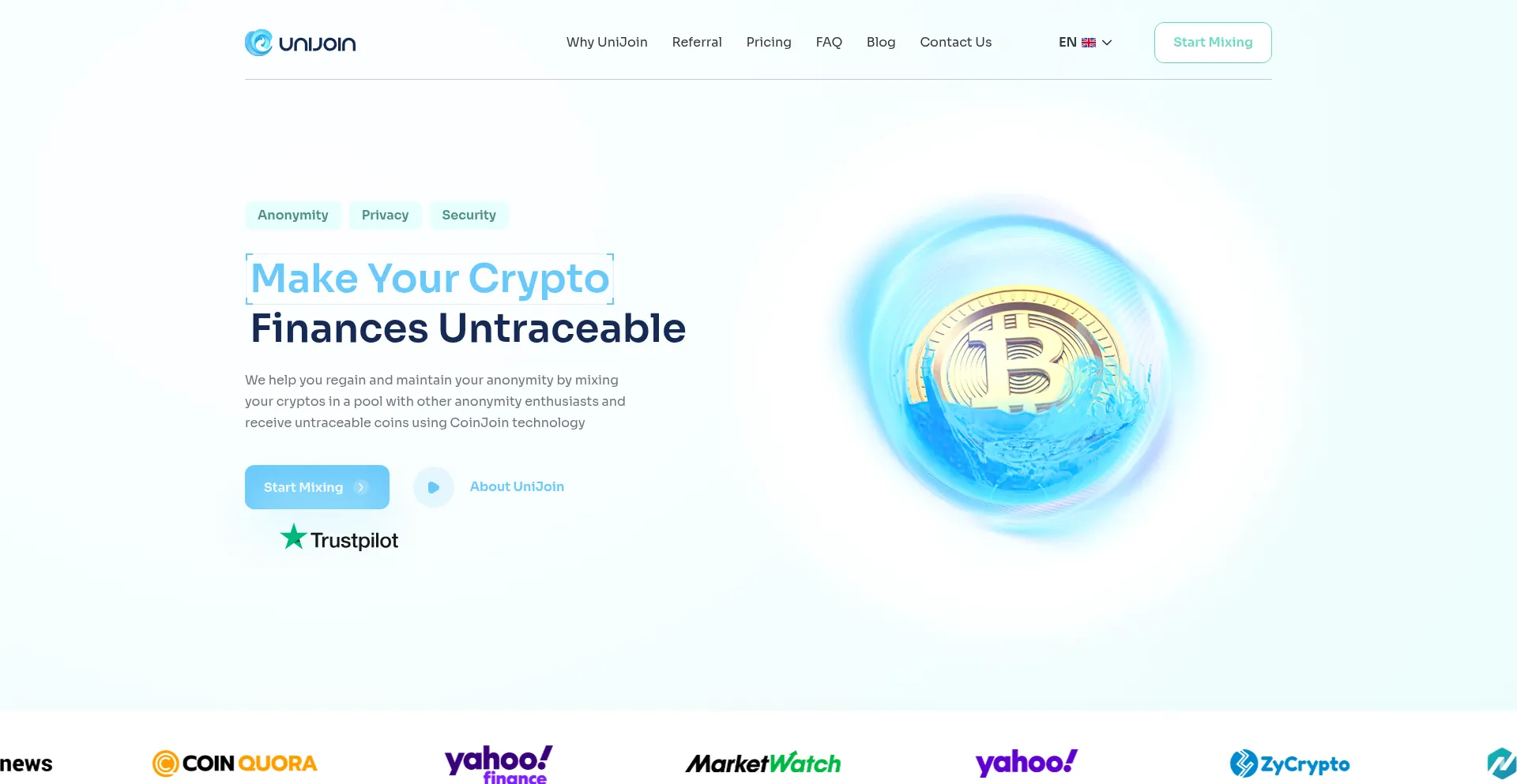 Website screenshot of Unijoin.top