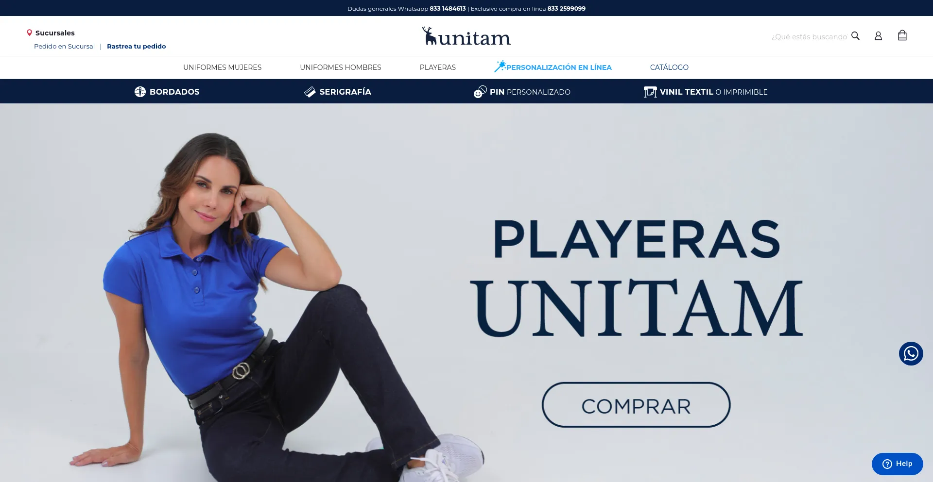 Website screenshot of Unitam.com
