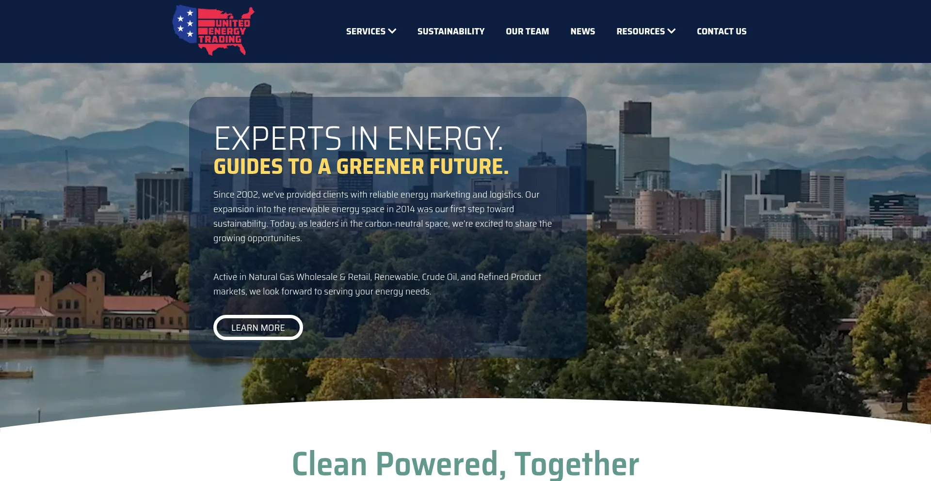 Website screenshot of Unitedenergytrading.com