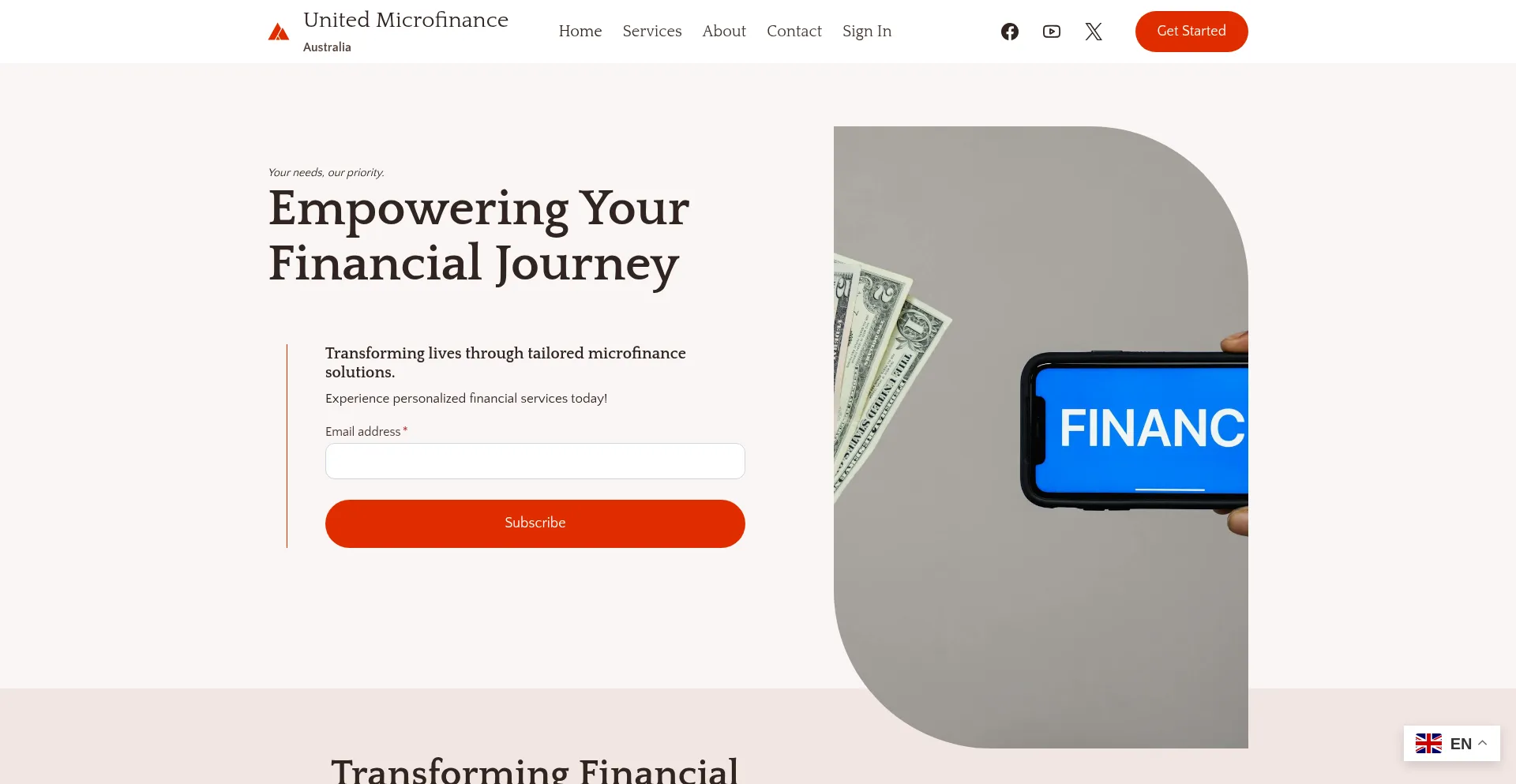 Website screenshot of Unitedmf-au.com