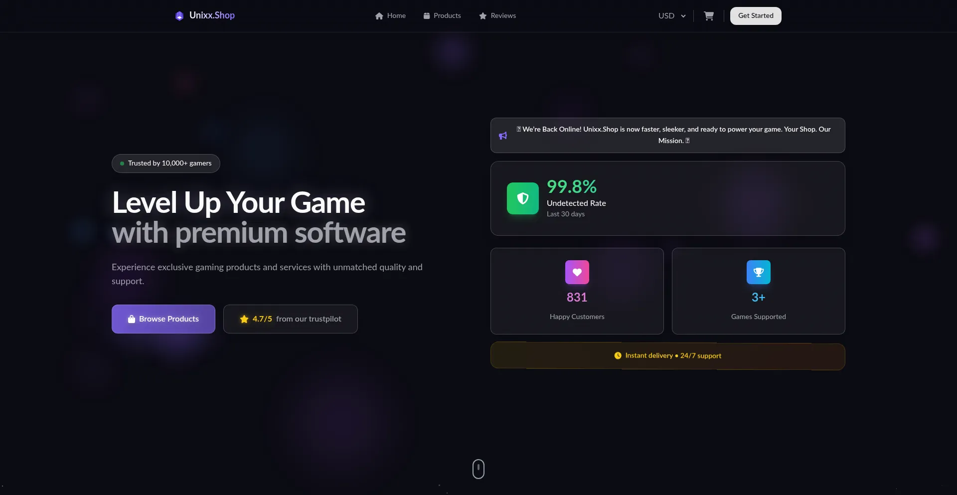 Unixx.shop Screenshot