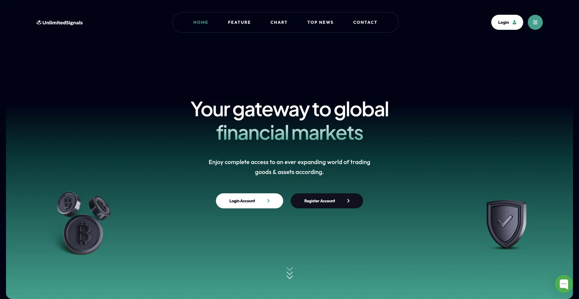 Website screenshot of Unlimitedsignaloption.live