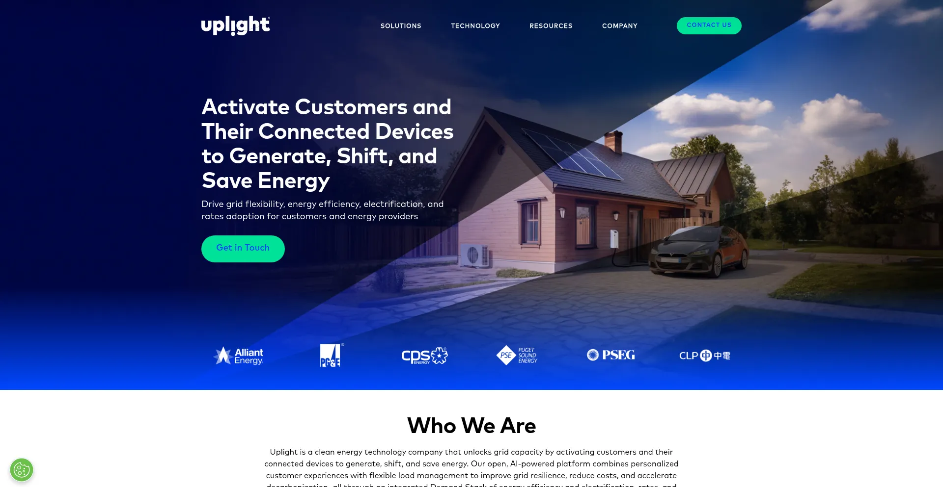 Website screenshot of Uplight.com