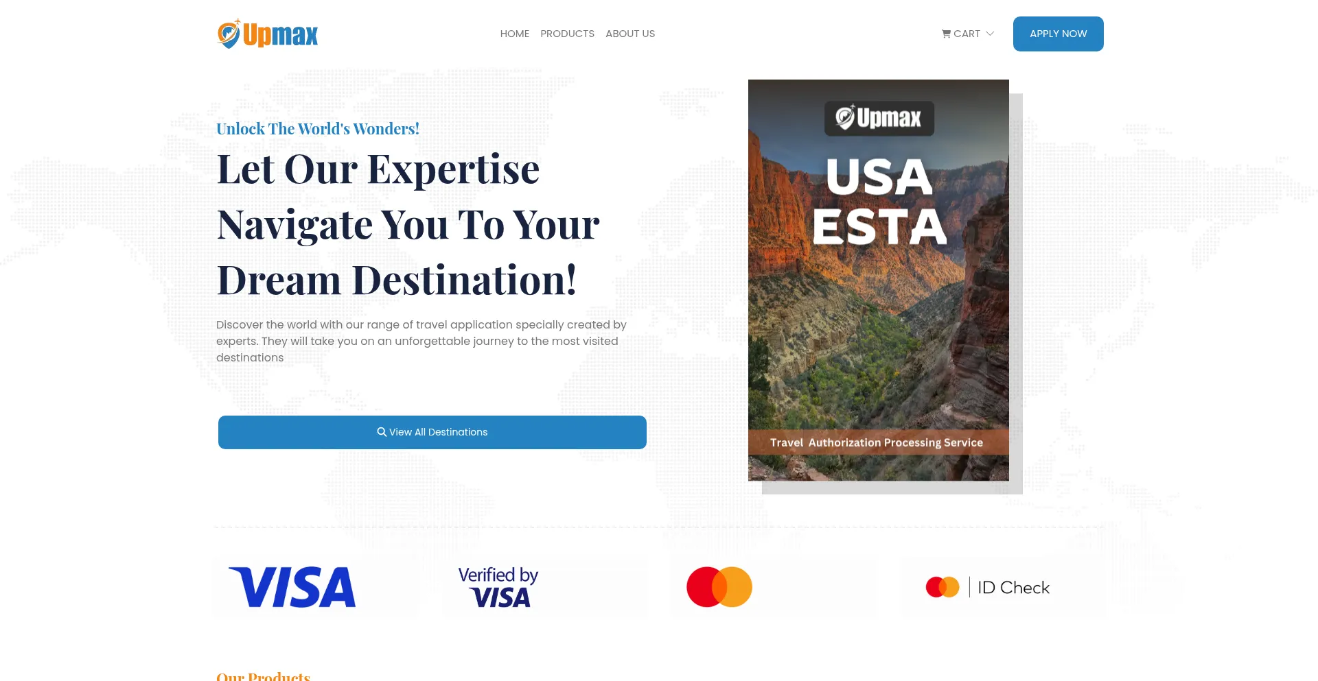 Website screenshot of Upmax-global.com