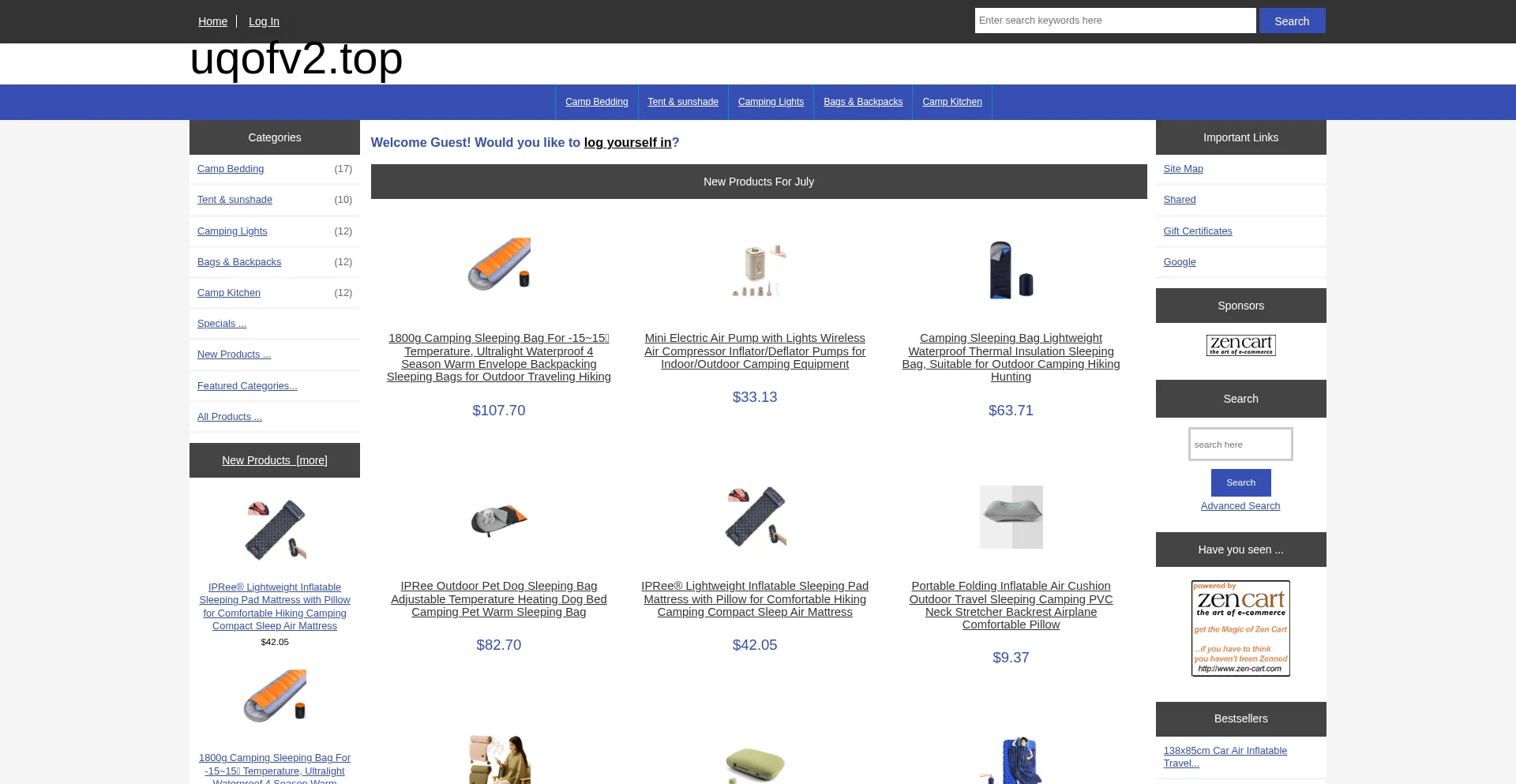 Website screenshot of Uqofv2.top