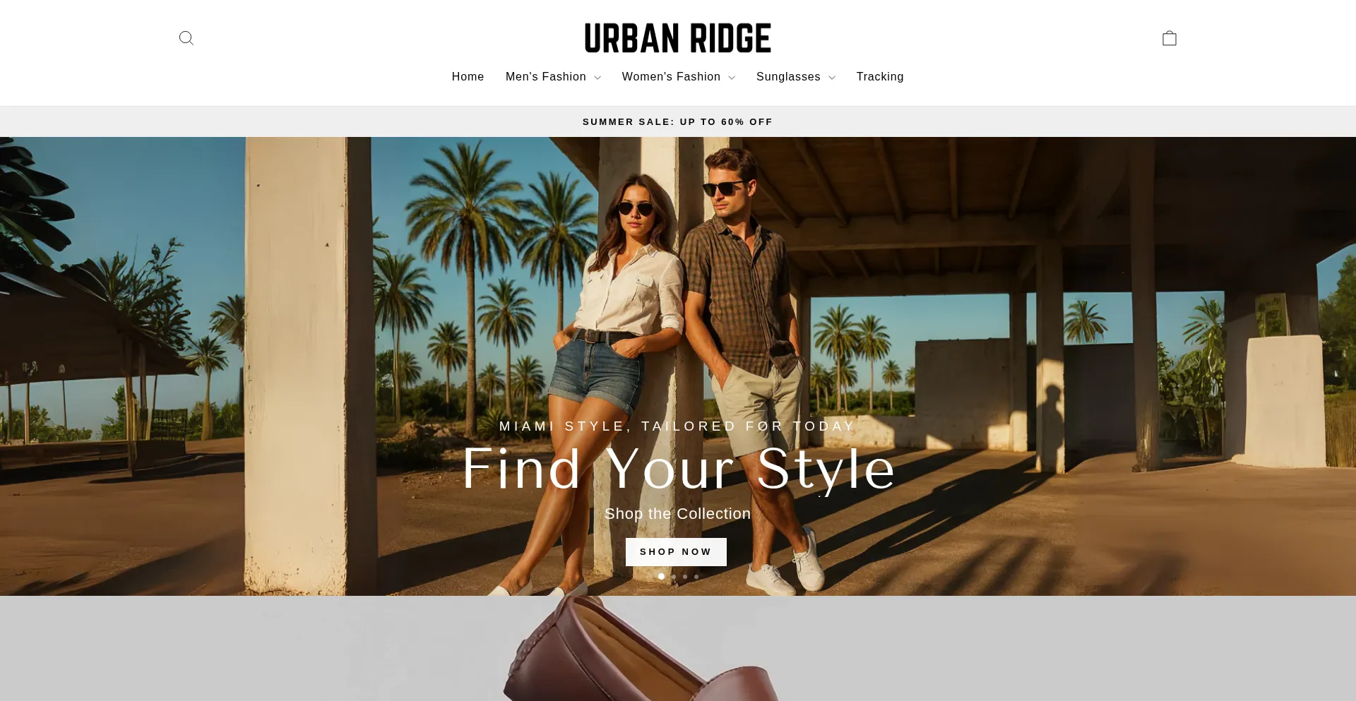 Website screenshot of Urban-ridge.com