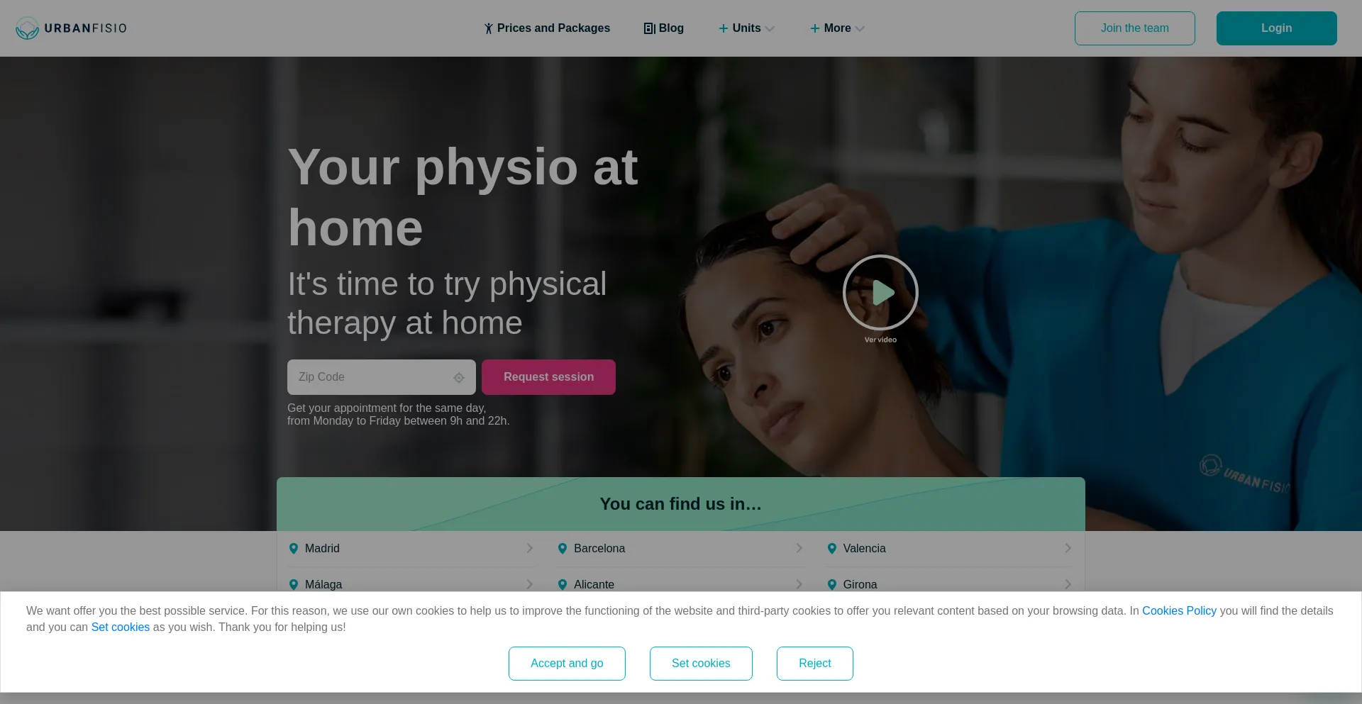 Website screenshot of Urbanfisio.com