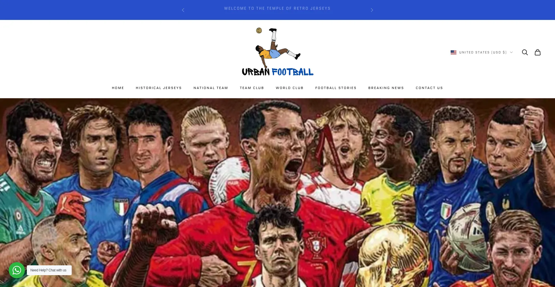 Website screenshot of Urbanfootballweek.com