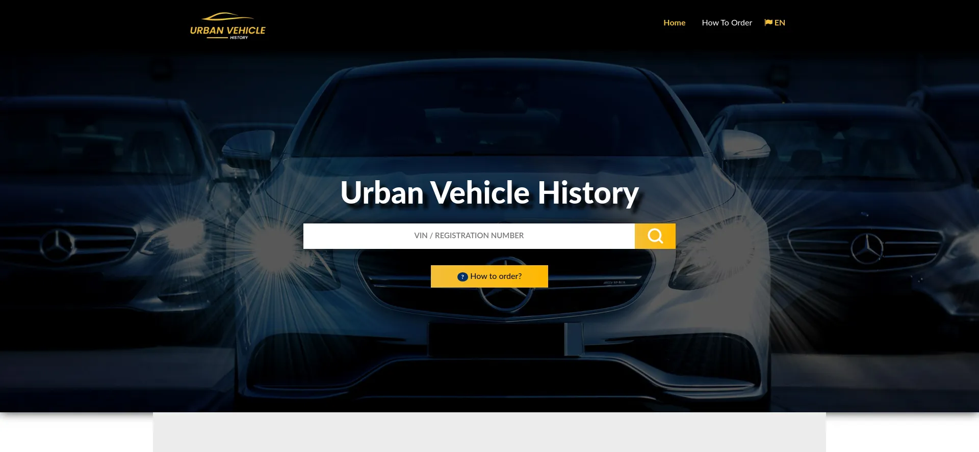 Website screenshot of Urbanvehiclehistory.com