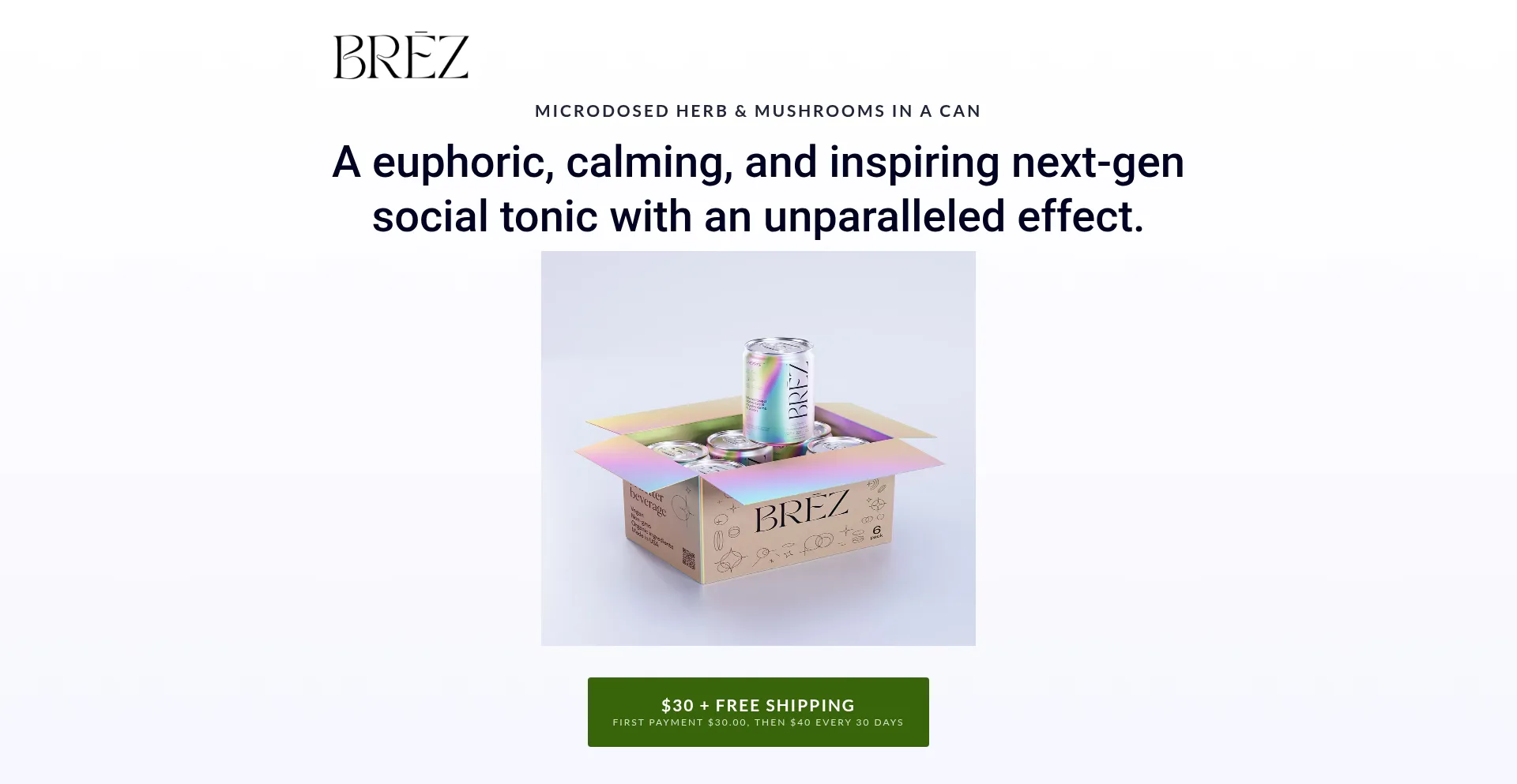 Website screenshot of Us-drinkbrez.com