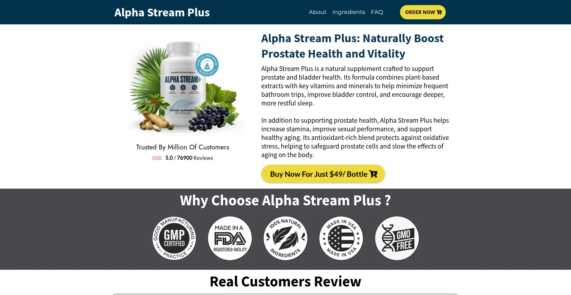 Website screenshot of Us-en-alphastreamplus.us