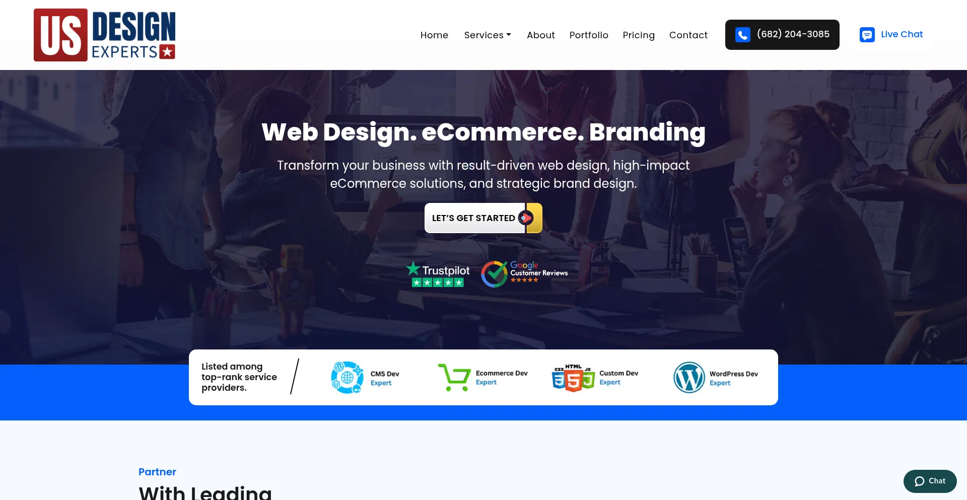 Website screenshot of Usdesignexperts.com