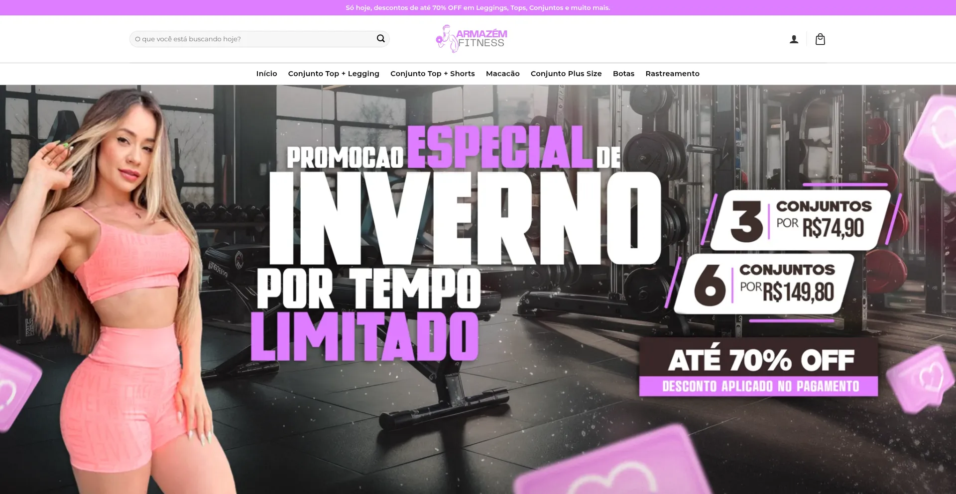 Website screenshot of Usearmazemfitness.com
