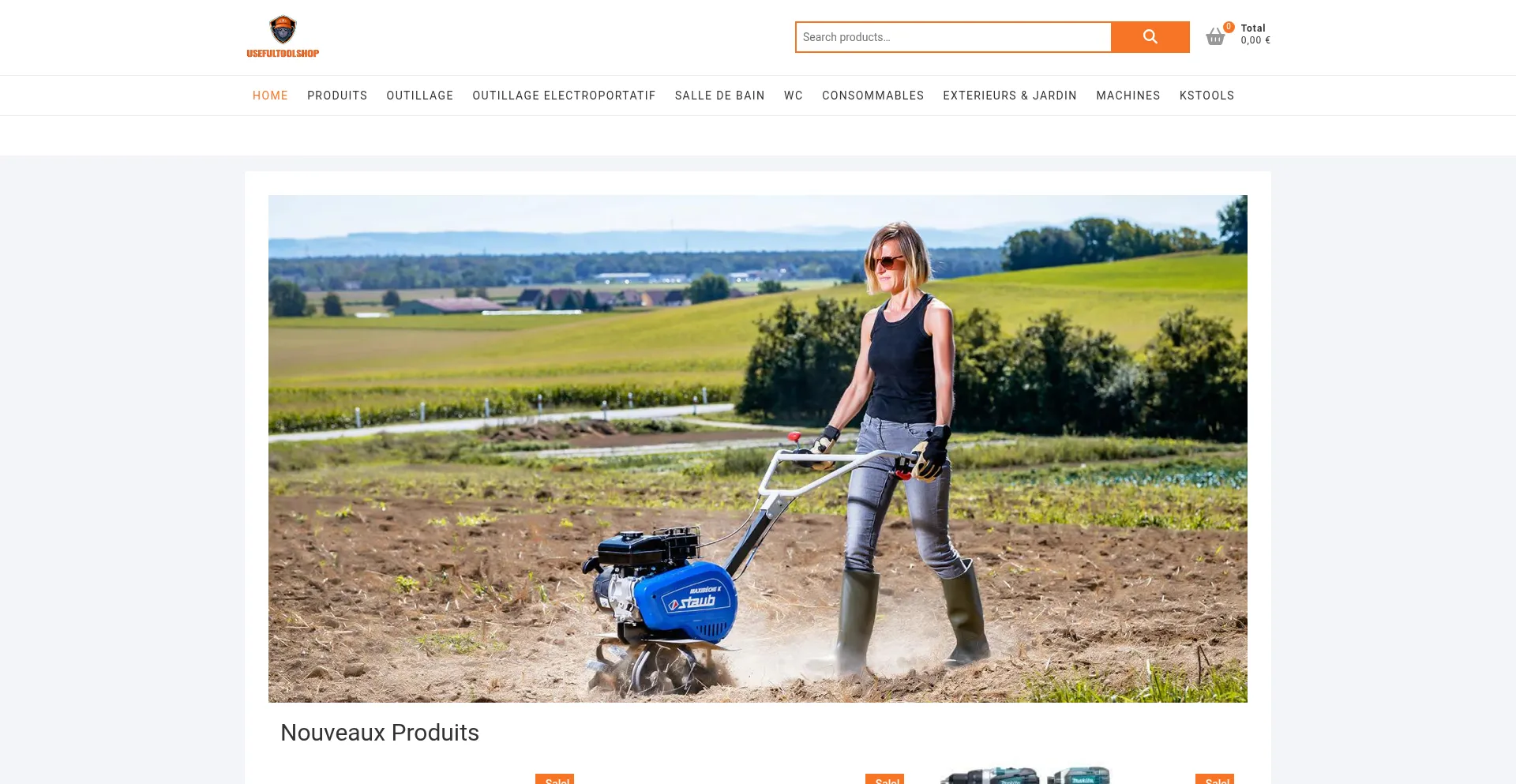 Website screenshot of Usefultoolshop.com