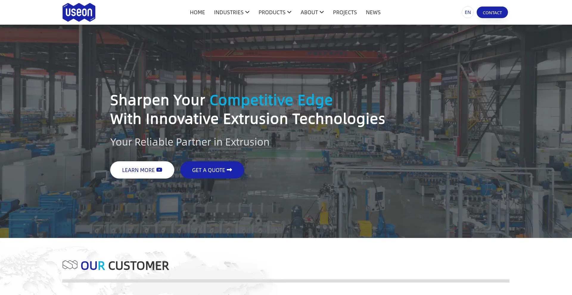 Website screenshot of Useon.com