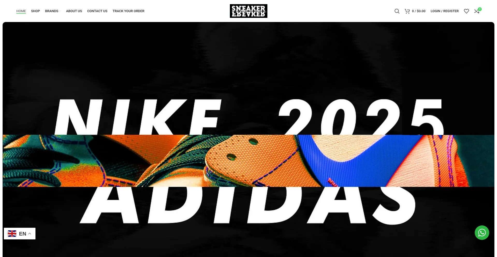 Website screenshot of Uusneakers.com