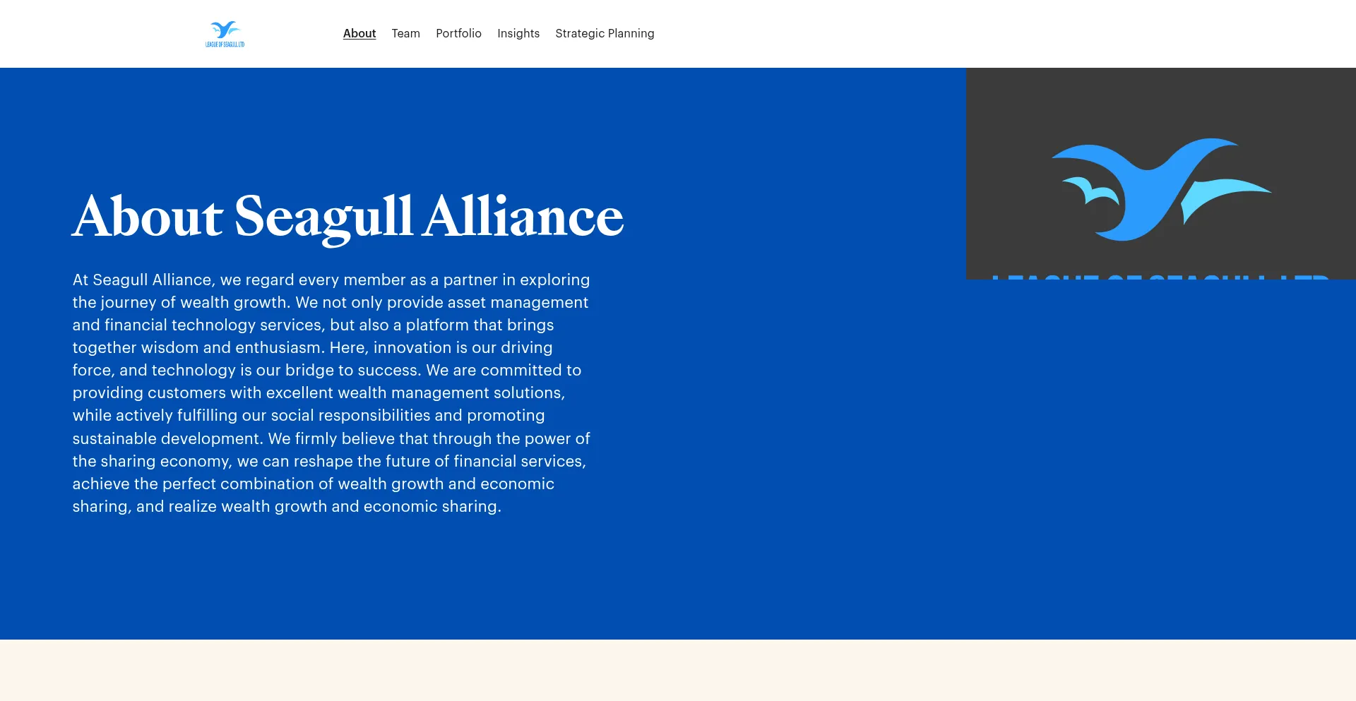 Website screenshot of V-seagull.cc