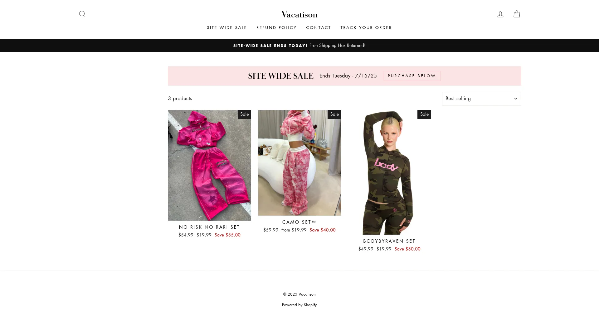 Website screenshot of Vacatison.com