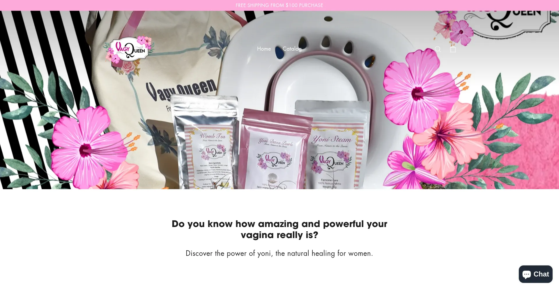 Website screenshot of Vagyqueen.com
