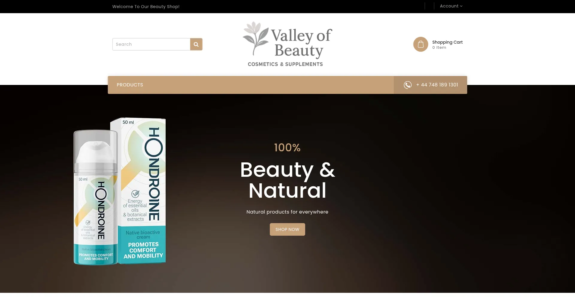Website screenshot of Valleyofbeautylp.com