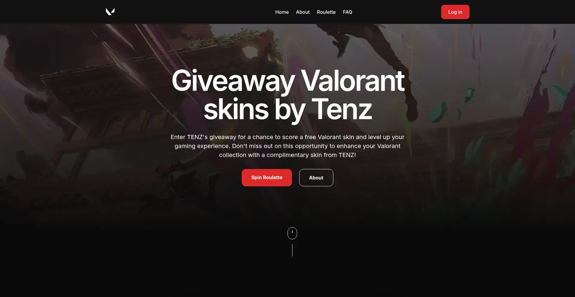 Website screenshot of Valobrun.live