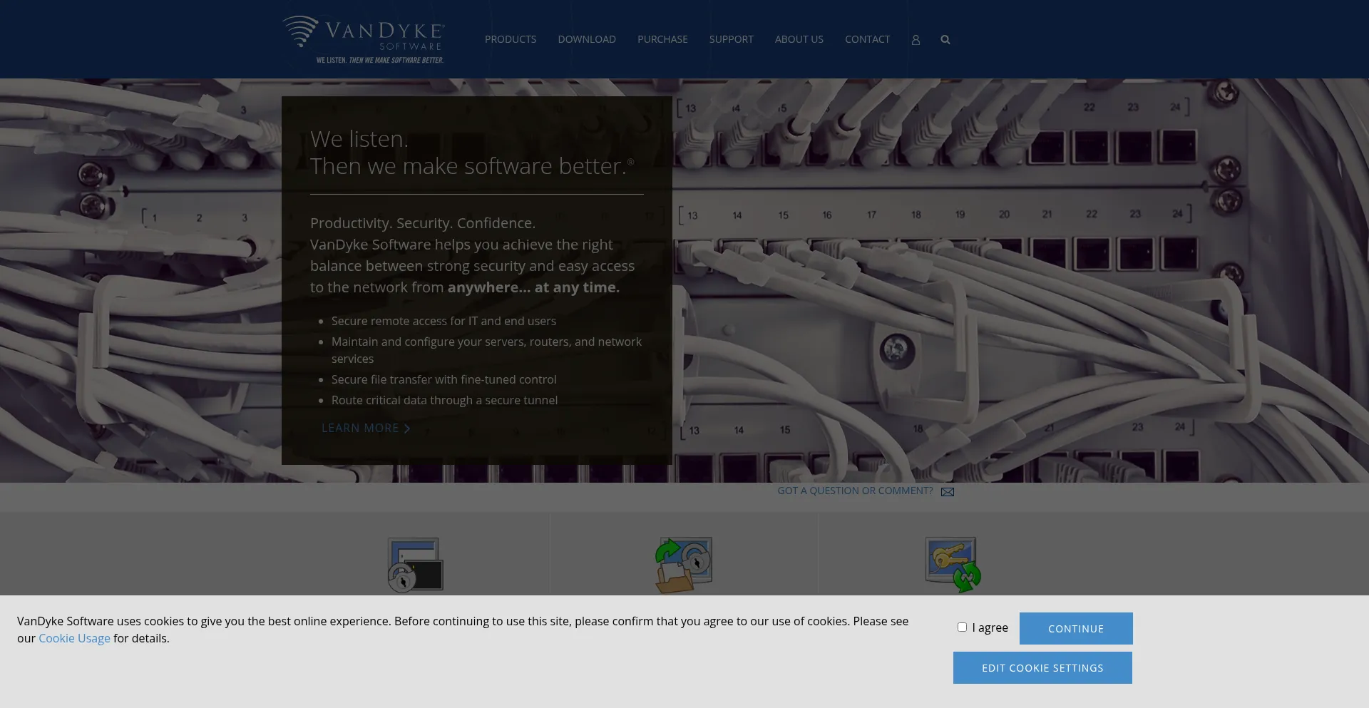 Website screenshot of Vandyke.com