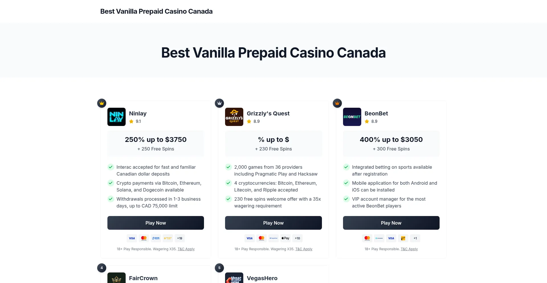 Vanillacasinocanada.com