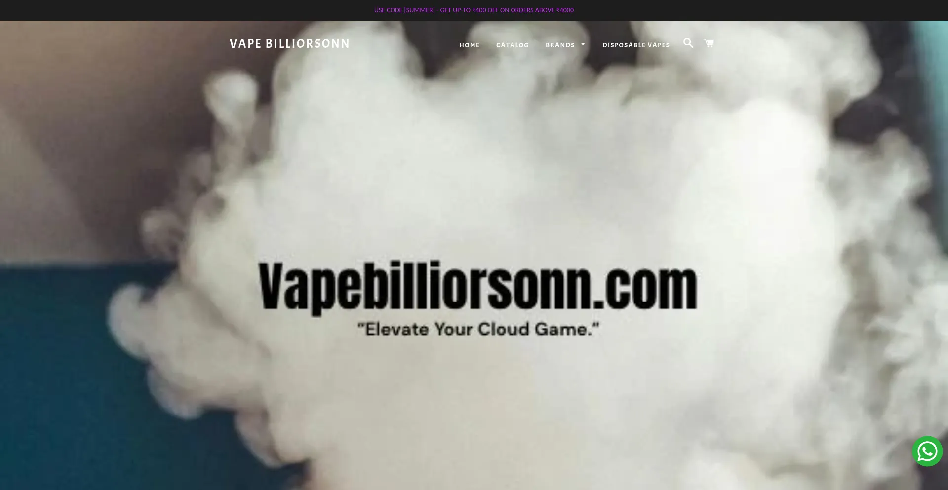 Website screenshot of Vapebilliorsonn.com