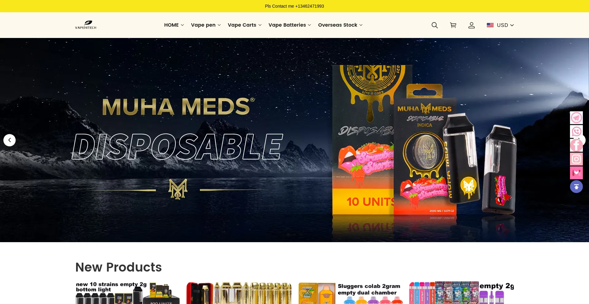 Website screenshot of Vapehitech.com