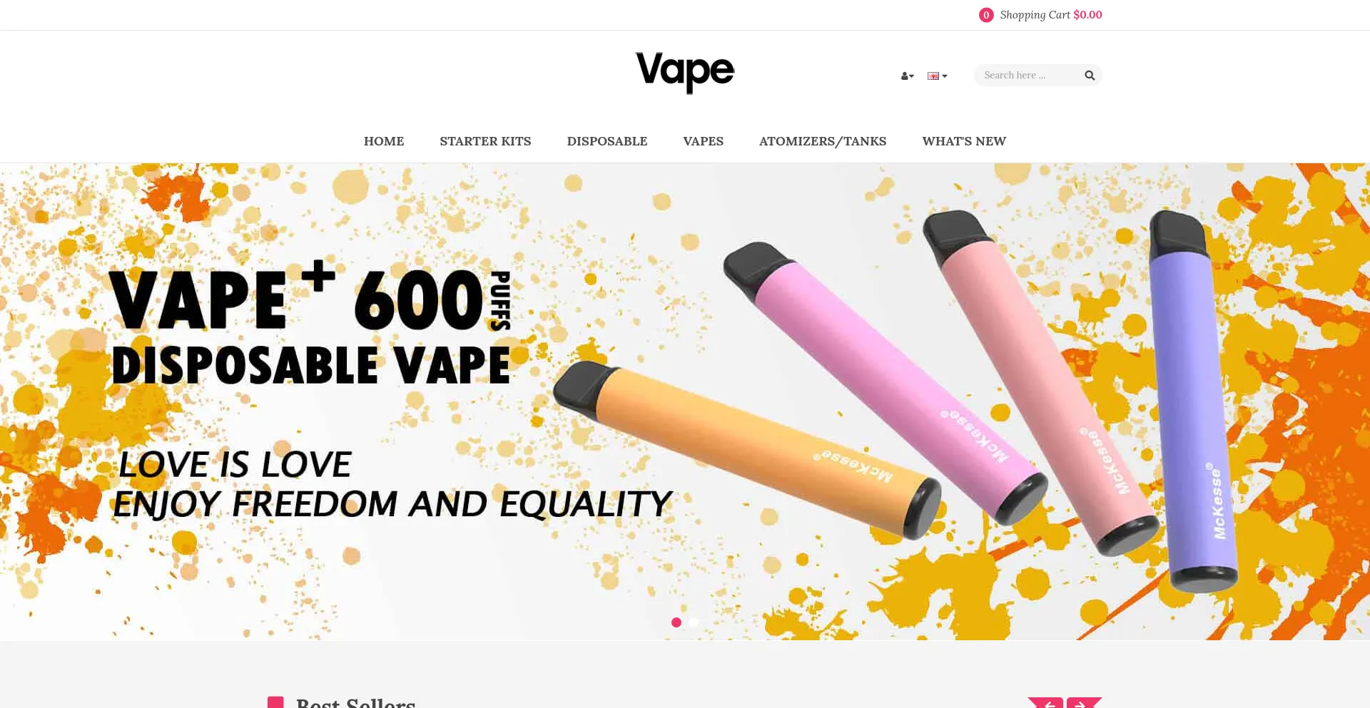 Website screenshot of Vapehonest.com