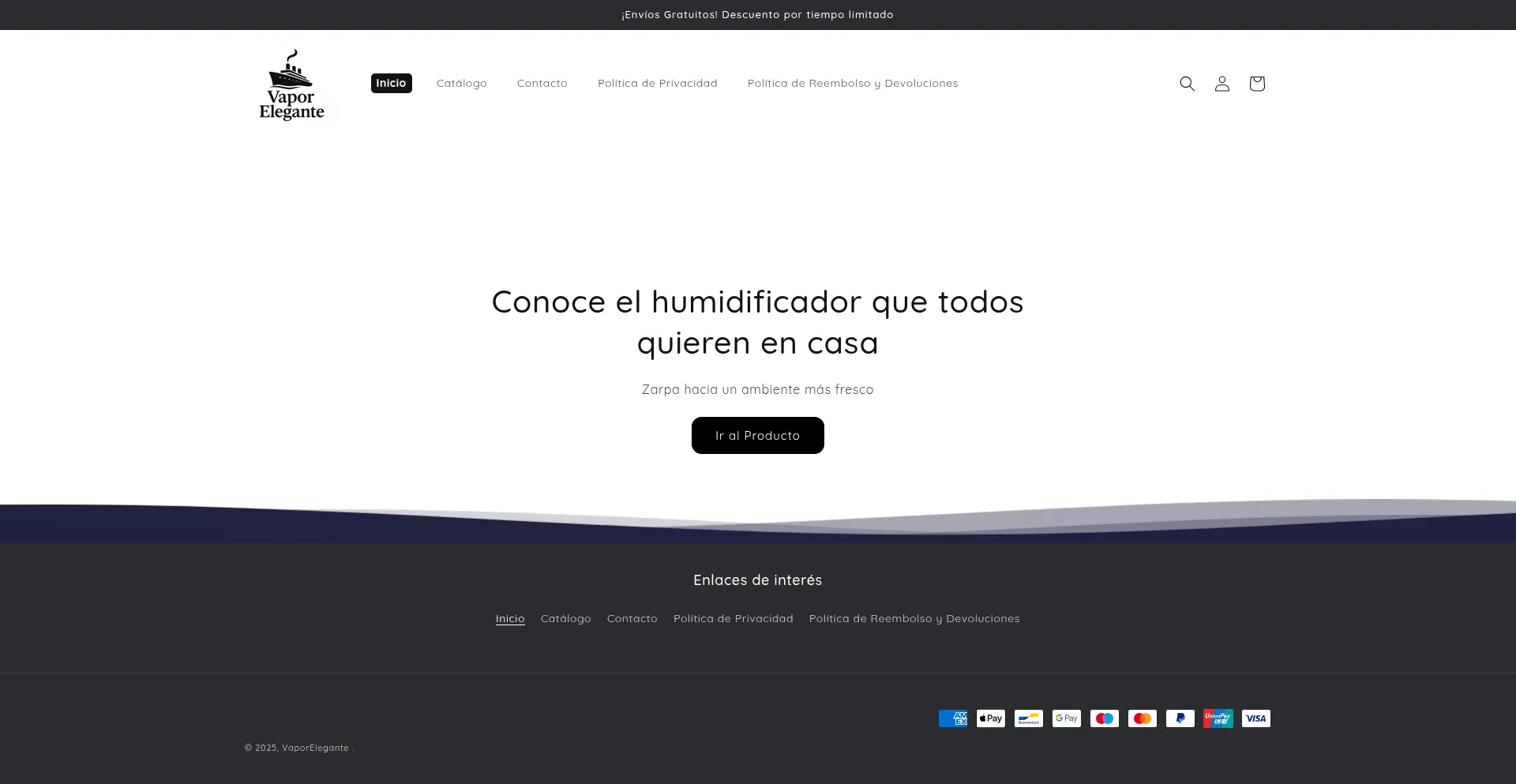 Vaporelegante.com Screenshot