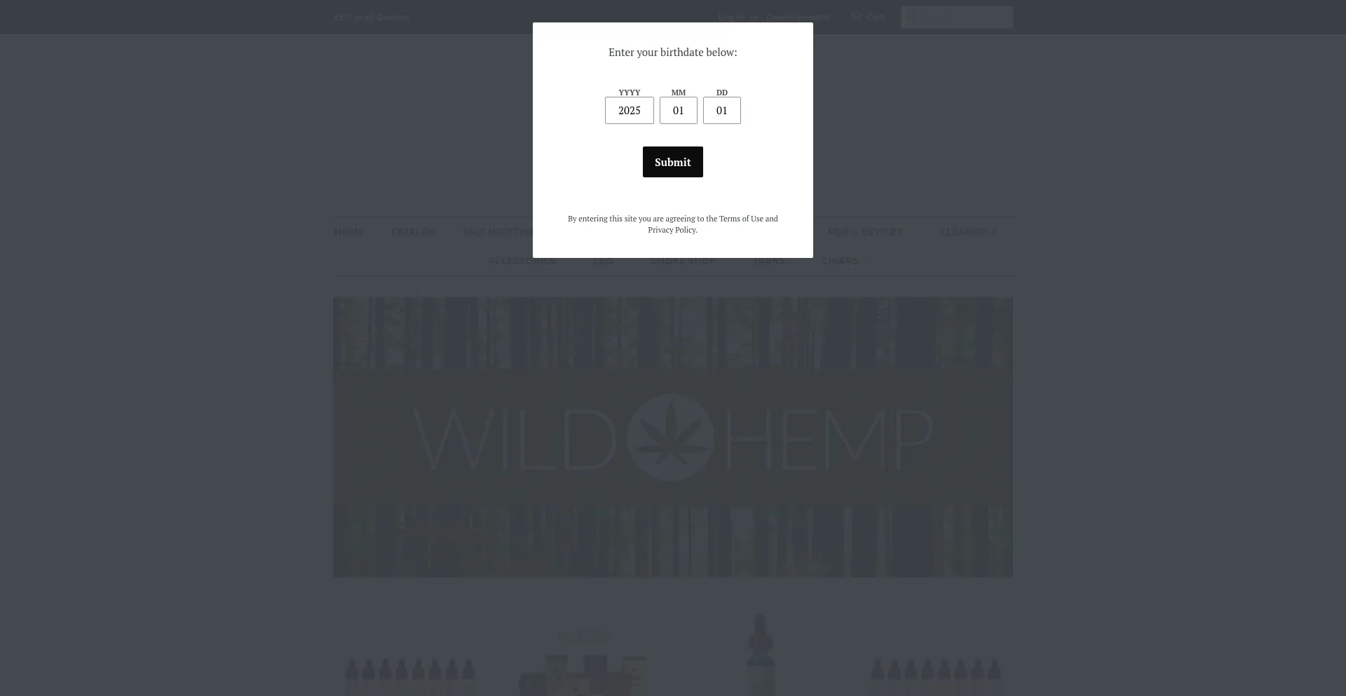 Website screenshot of Vaporworlddistro.com