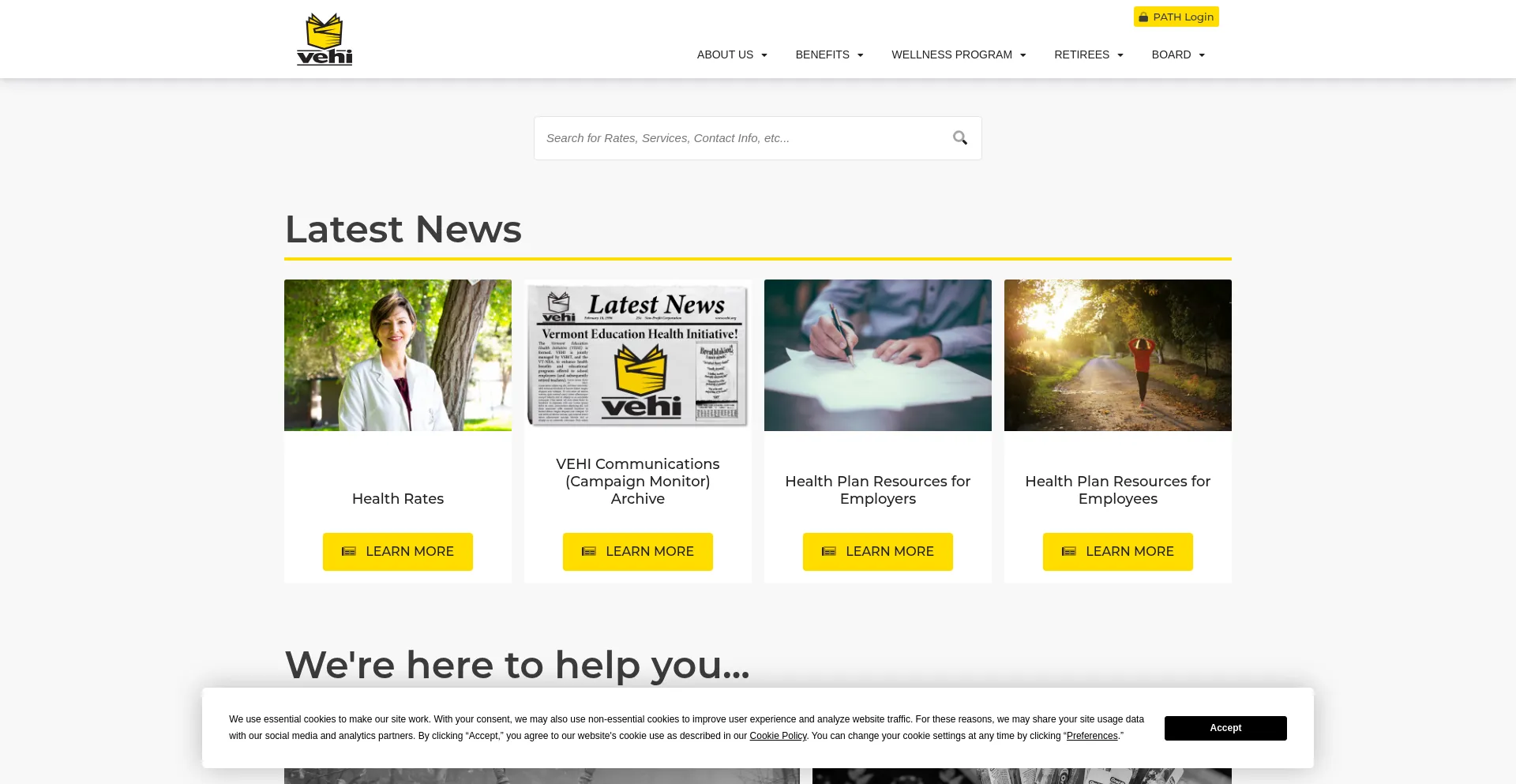 Website screenshot of Vehi.org