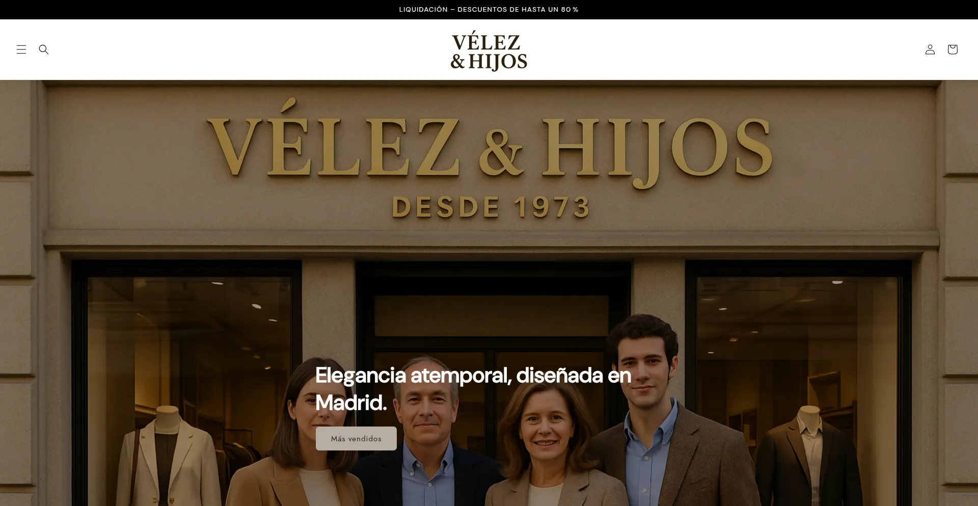 Website screenshot of Velezyhijos.com