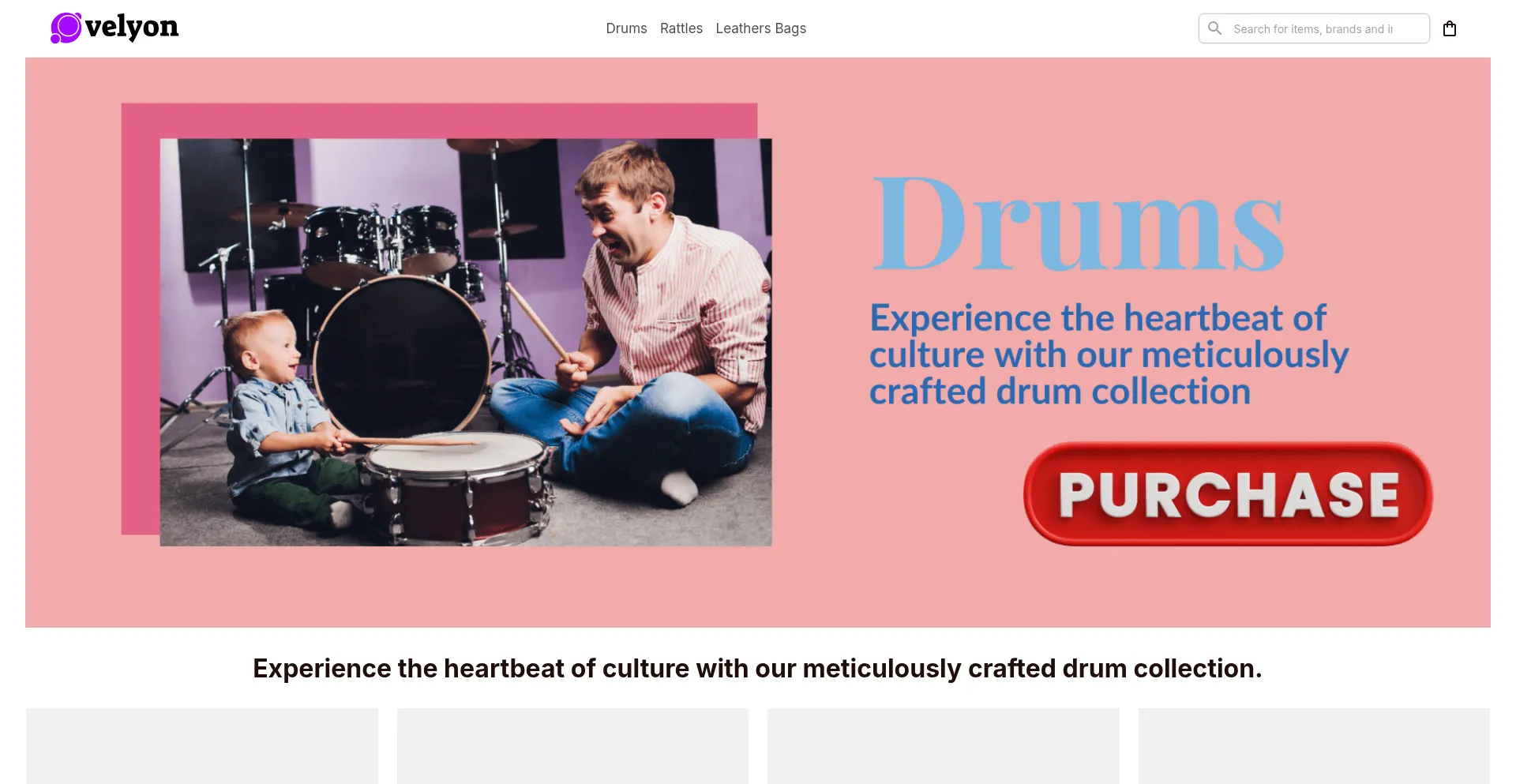 Website screenshot of Velyon.com