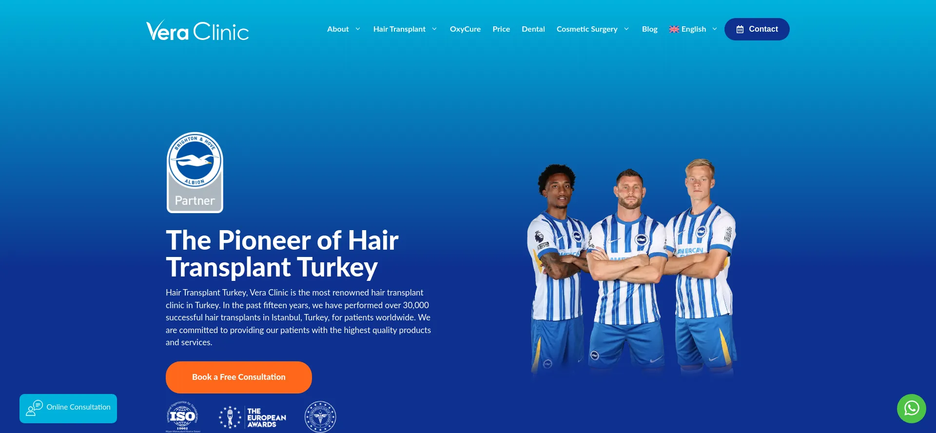Website screenshot of Veraclinic.net