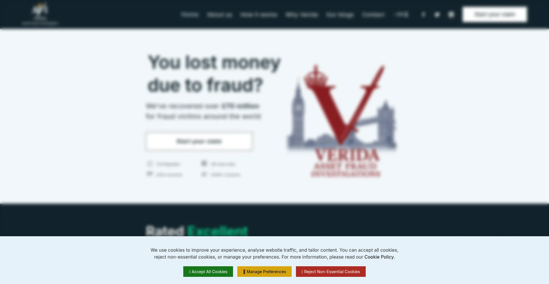 Website screenshot of Verida-afi.com