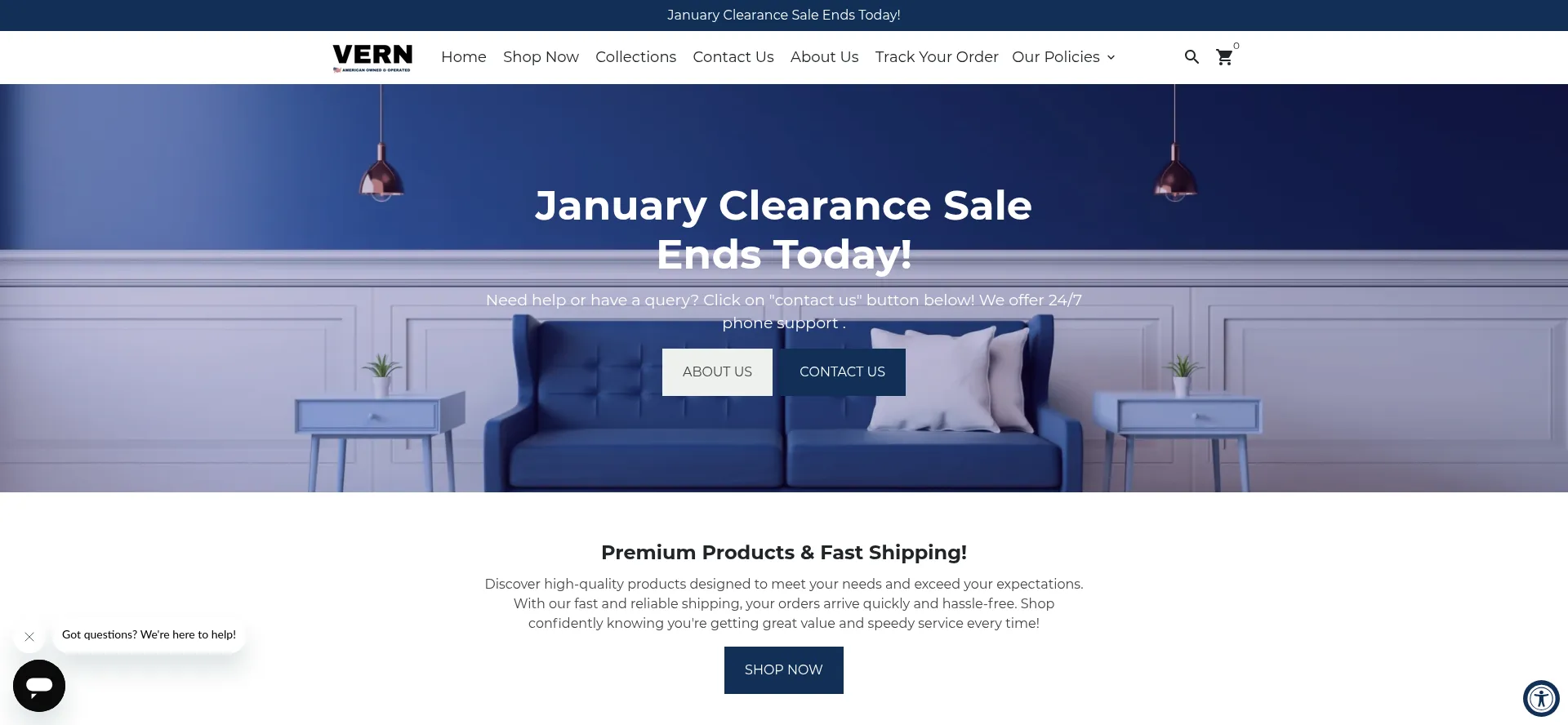 Website screenshot of Verniershop.com