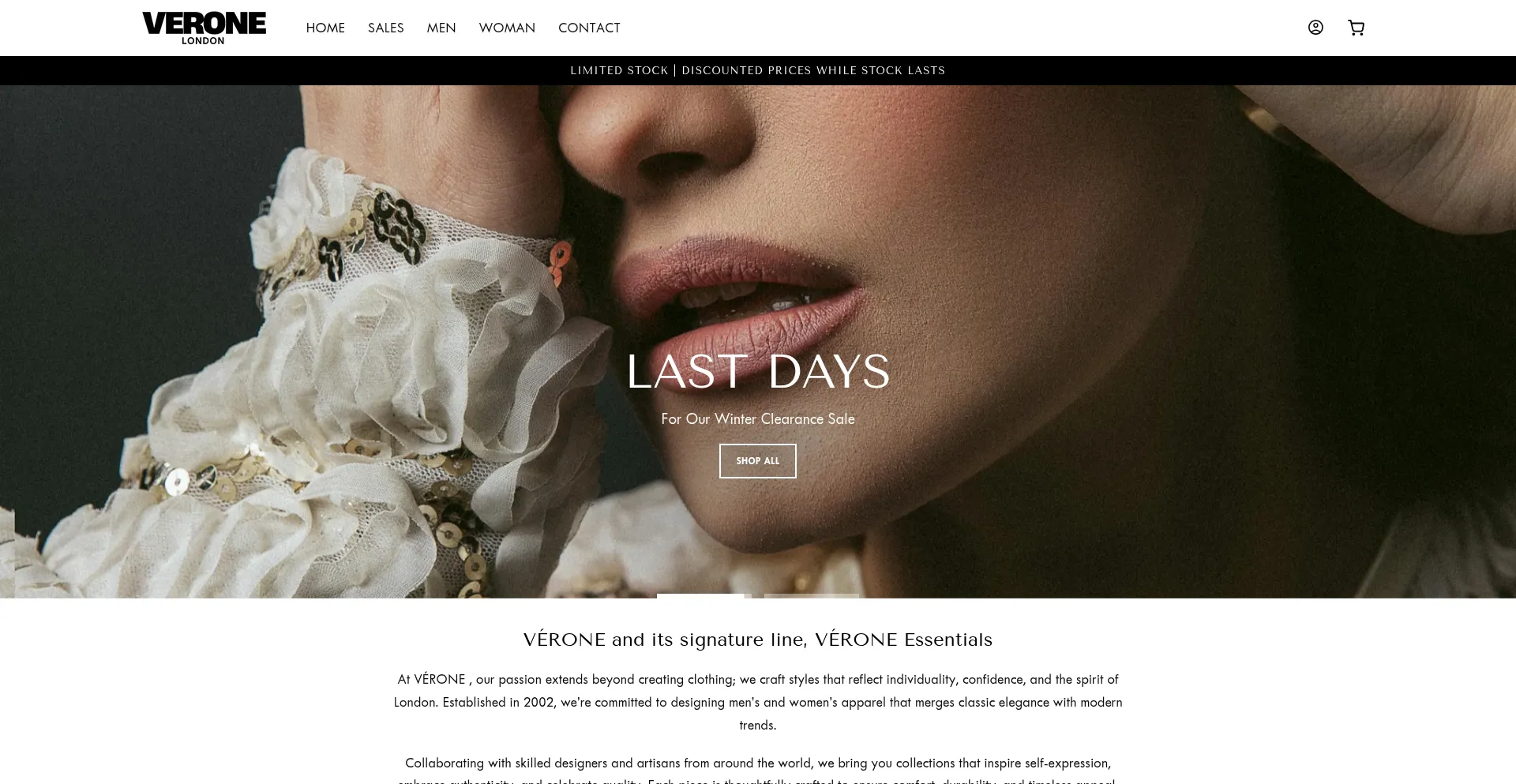 Veronewear.com Screenshot