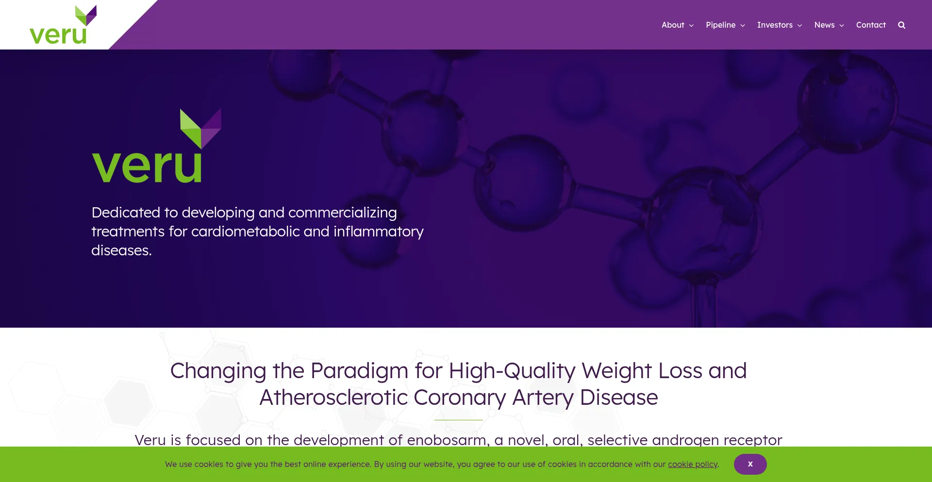 Website screenshot of Verupharma.com