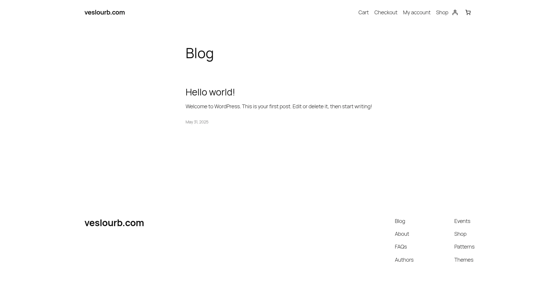 Website screenshot of Veslourb.com