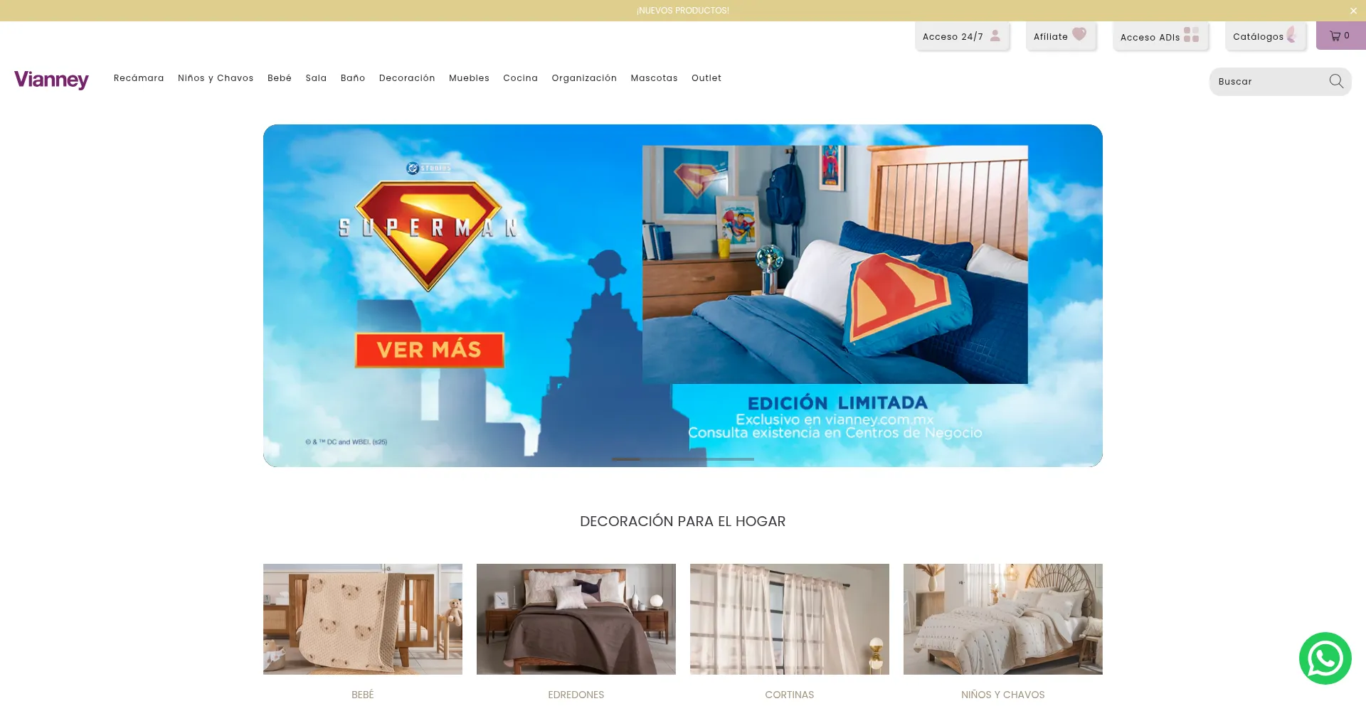 Website screenshot of Vianney-online.com
